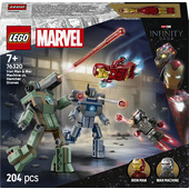 LEGO ǀ Marvel 76320 Iron Man e War Machine Contro i Droni Hammer, Giocattolo con 2 Minifigure e 2 Action Figure, Regalo 7+
