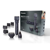 Panasonic Kit MULTISHAPE regolabarba/tagliacapelli/tagliapeli del corpo per uomo, Rasoio, Rifinitore naso e orecchie, Corpo centrale ricaricabile, Batteria a litio, 58 impostazioni di taglio, Wet & Dry, Nero
