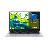 Acer Aspire Go 15 Intel Core 5 120U Computer portatile 39,6 cm (15.6") Full HD 16 GB DDR4-SDRAM 512 GB SSD Wi-Fi 6 (802.11ax) Windows 11 Home Argento QWERTY Italiano