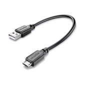 Cellularline Power Cable 15cm - MICRO USB Cavo MICRO USB per ricarica e trasferimento dati