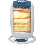 Telefunken M08020 stufetta elettrica Interno Blu, Bianco 1200 W Riscaldatore di ambienti elettrico alogeno