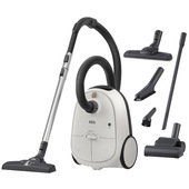 AEG AB61H6SW, Aspirapolvere Con Sacco, 750W, Silenzioso 75dB, Filtro Hepa, Bocchetta Per Divani/Per Pavimenti Duri/Multiuso/A Lancia/A Spazzola, Tubo Telescopico, Bianco