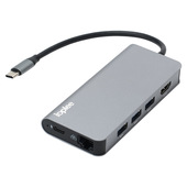 IOPLEE IOPEXTHE8IN1607 hub di interfaccia USB tipo-C 5000 Mbit/s Grigio