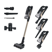 Hoover HF610P 011 Aspirapolvere senza filo, 250 AW Potenza d'aspirazione, Spazzola SmartAdapt con sensori avanzati e tecnologia bidirezionale, Nero, Metallico