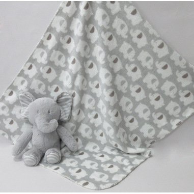 Joia Home JHOELEFANTEGRI Coperta per Neonati Grigio 75 x 90 cm