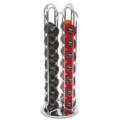 Macom Contenitore per capsule di caffè "A modo mio, base girevole" Acciaio Argento