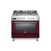 De’Longhi PRO 96 MR ED cucina Elettrico Gas Bordeaux, Rosso, Acciaio inox
