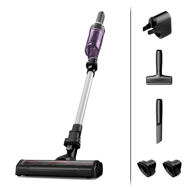 Rowenta RH1129 2-in-1 stick vacuum Batteria Secco Senza sacchetto 0,4 L 100 W Viola, Alluminio