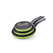 Alluflon LIME SET 3 FRYPANS 20+24+28 CM Made in Italy