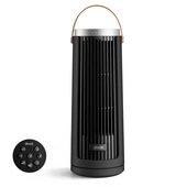 Levoit Windi Mini Ventilatore a torre, 7,0 m/s, 5 velocità, timer da 1 a 12 ore, oscillazione di 90°, portatile, ideale per l’uso sulla scrivania
