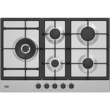 Beko HIAL75225SXE Acciaio inossidabile Da incasso 75 cm Gas 5 Fornello(i)