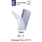 Cellularline Fine - Galaxy S25 FE Cover in gomma morbida ultra sottile e trasparente