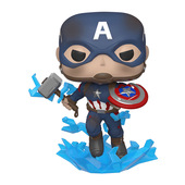 FUNKO POP Marvel: Endgame- Capt A w/Broken Shield & Mjolnir