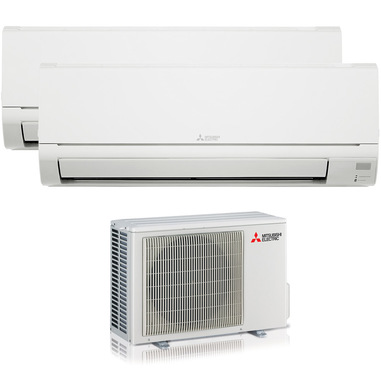 Mitsubishi Electric Dualsplit 9000+12000BTu MXZ-2HA40VF + MSZ-DW25VF + MSZ-DW35VF condizionatore fisso