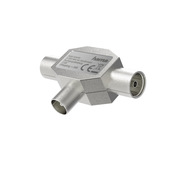 Hama Distributore antenna 1 M/2 F, corpo in metallo