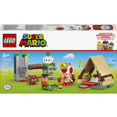 LEGO Super Mario 72040 In Campeggio con Capitan Toad, Giocattolo Interattivo con 3 Figure, Tenda, Ponte, Regalo Bambini 6+