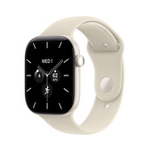 Apple Watch Series 12 GPS + Cellular, cassa 42 mm in ceramica bianco perla con cinturino Sport sabbia - M/L