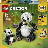 LEGO Creator 3 in 1 31165 Animali Selvatici: Famiglia di Panda Giocattolo, Si Trasforma in Pinguino e Orca, Idea Regalo 8+
