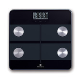 Electroline ELNFDAGS7BMI bilance pesapersone Quadrato Nero Bilancia pesapersone elettronica