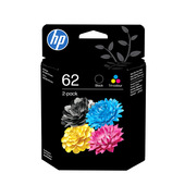 HP Confezione da 2 cartucce originali di inchiostro nero/tricromia 62