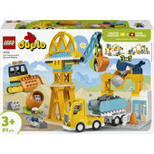 LEGO DUPLO 10476 Cantiere e Veicoli 3 in 1, Gioco Didattico 3+ per la Motricità Fine con Camion Giocattolo, Gru ed Escavatori