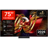TCL C8L TV 75C8L SQD Mini LED da 75", 4K HDR, 5500 nit, 2.584 zone di dimming, Google TV, 144Hz, Dolby Vision & Atmos, Audio Bang & Olufsen