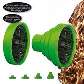 Macom FLEXY diffusore SalvaSpazio universale in silicone per asciugacapelli Colori assortiti