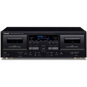 TEAC W-1200 Piano cassetta 2 console Nero