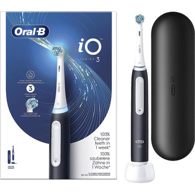 Oral-B Spazzolino Elettrico iO 3 Nero, 1 Testina