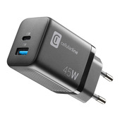 Cellularline MULTIPOWER MICRO 45W Caricabatterie da rete veloce ultracompatto 2 porte, 45W