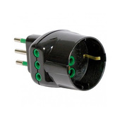 FME 87211 adattatore per presa di corrente Tipo L (IT) Nero
