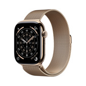 Apple Watch Series 11 GPS + Cellular 46mm Cassa Titanio Oro con Loop in maglia Milanese Oro - M/L