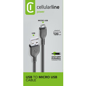 Cellularline Power Cable 120cm - MICRO USB Cavo MICRO USB per ricarica e trasferimento dati