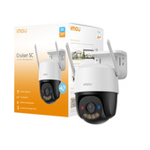 Imou Cruiser SC 4G 2K (3MP) - Telecamera 4G da esterno Motorizzata 360° - Visione Notturna a Colori, IP66, Tracciamento Intelligente, Rilevamento Umano, Deterrenza attiva (Faretto, Luci Blue e Rosse e Sirena, Audio Bidirezionale