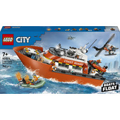 LEGO City 60504 Motoscafo di Soccorso ed Elicottero della Guardia Costiera, Giocattolo con Nave e 5 Minifigure per Bambini 7+