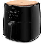 AEG AAF5B, Friggitrice Ad Aria, 5 L, Potenza Massima 1500 W, 8 Modalita' Di Cottura, 60-200 °C, Cestello Lavabile In Lavastoviglie, Sottopentola In Sughero Integrato, Nero