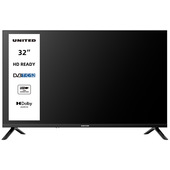 United UNLED32M10 TV 32" HD, Triplo tuner DVBT2/C/S2 HEVC MAIN10, Dolby Audio, Parental Control