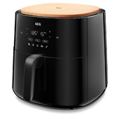 AEG AAF7B, Friggitrice Ad Aria, 7 L, Potenza Massima 1800 W, 8 Modalita' Di Cottura, 60-200 °C, Cestello Lavabile In Lavastoviglie, Sottopentola In Sughero Integrato, Nero