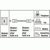 Hama Cavo telefonico spina 6p 4c / spina 6p 4c, 10 metri, bianco