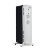 Electroline OFRE7F15M stufetta elettrica Interno Nero, Bianco 1500 W Riscaldatore ambiente elettrico a olio