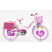 F.lli Schiano Schiano Pink Love 20" 6-10 anni biancabBicicletta per bambini alti 120-155cm