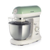 Ariete 1588 Impastatrice Planetaria - Pane, pizza e dolci - 7 Velocità - 3 Fruste - 5,5 Litri - Acciaio Inox - 2400 Watt - Linea Vintage - Verde