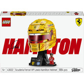 LEGO Editions 43022 Casco di Lewis Hamilton Scuderia Ferrari HP, con Minifigure F1 da Collezione, Regalo Ragazzi e Fan 14+