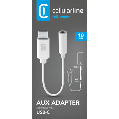 Cellularline MUSIC ENABLER TYPE-C Adattatore audio per jack 3.5 mm