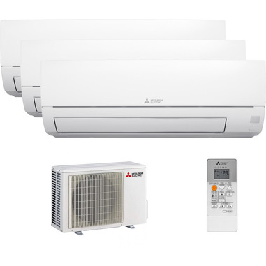 Mitsubishi Electric Trialsplit 9000+9000+9000BTu MSZ-HR25VFK + MSZ-HR25VFK + MSZ-HR25VFK + MXZ-3HA50VF condizionatore fisso