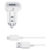 Cellularline USB Car Charger Kit 10W - Micro USB - Samsung Caricabatterie da auto veloce 10W con cavo Micro USB