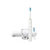 Philips Sonicare Diamond Clean 9000 Spazzolino Elettrico Sonico Bianco con App, con custodia da viaggio HX9913/17