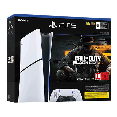 Sony PlayStation 5 Slim Digital Edition - Call of Duty: Black Ops 6 Bundle 1,02 TB Wi-Fi Nero, Bianco