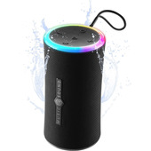 Music Sound AURA 20 Speaker Bluetooth portatile da 20W con protezione IPX6, effetti luce RGB e autonomia fino a 10 ore per un suono travolgente ovunque ti trovi.