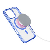 Cellularline Iconic Mag - iPhone 16 Pro Custodia trasparente con bordi colorati compatibile con ecosistema Magsafe